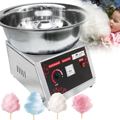 YANGYMM Machine à Barbe à Papa Commerciale 1000 W, Machine à Barbe à Papa éLectrique, Machine à Barbe à Papa Professionnelle, AdaptéE Sucre aux Bonbons, pour Les Festivals de FêTe à Domicile