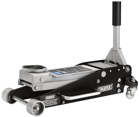 Draper 13929 Aluminium and Steel Racing Trolley Jack, 2.5 Tonne