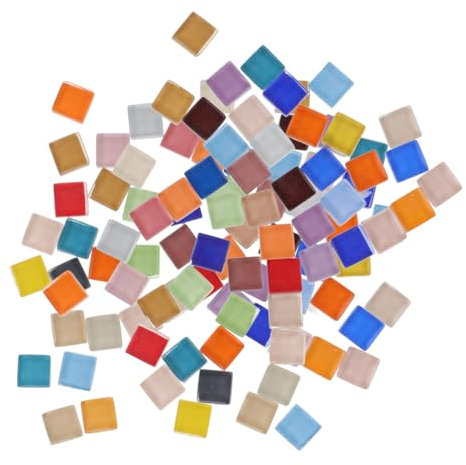 OSALADI 1tasche Mosaikfliesen Glasfliesen Zum Basteln Flache Kleine Mosaikfliesen Für Diy-anwendungen Dekorative Spiegelstücke Für Wohn Und Geschäftseinrichtungen