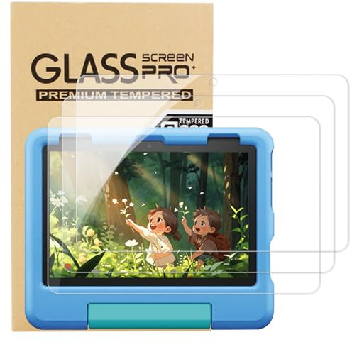 NGUIT 3 Pack Screen Protector for 8/8 Plʌs Tablet 8-inch (2022/2024) Tempered Glass Screen Film for 8-inch Kids Pro Tablet 9H HD Hardness Ultra Clear Anti-Scratches Case Friendly Protective Film