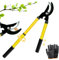 Sécateur télescopique à enclume 42 à 61 cm, élagueur télescopique, dériveur, jardinage, sécateur à branches avec poignées en caoutchouc antidérapantes, pour couper du bois frais jusqu'à un diamètre de