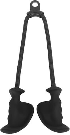 Hiraith Premium Triceps Pull Down Seil - Dual Head TPE -Nylonkabelbefestigung für Fitnessstudio- und Heimtraining, Komfortgriff, Hochleistungsmontagering, Ideal für Trizeps & Crunches