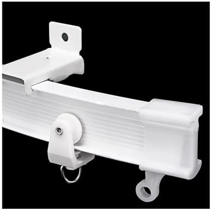ZACUNXY Gardinenschiene, Vorhangschiene 5M Flexible Deckenvorhangschiene Seitliche Klemmschiene Biegbare Fensterstange Gerade Kurve Vorhang Zubehör Kit Wohnkultur