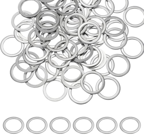 PATIKIL Set di rondelle in metallo M16 x 22mm, 66 rondelle piatte in acciaio inox 304 per viti bulloni fabbrica progetti casa all'aperto