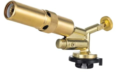 Homoyoyo Adjustable Propane Welding Torch Head for Kitchen BBQ Camping Copper Alloy Fire Starter Nozzle Portable Gas Canister Igniter for Grilling and Welding Tasks