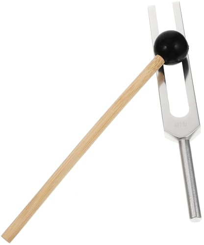 Stimmgabelset aus Aluminium mit Hammer für Gitarre, 1 Satz | Meditation, Energiearbeit und Yoga, Inklusive Reinigungstuch und Holzhammer, Geeignet für Performance und Meridianarbeit