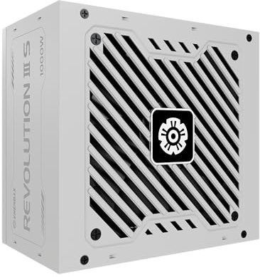 ENERMAX Revolution III S 1000W Blancanieves | 80 Plus Cybenetics Platinum | Fuente de alimentación ATX 3.1 modular completa | PCIe 5.1 12V-2x6 | Silencioso ventilador FDB de 120mm semi-fanless| 105°C