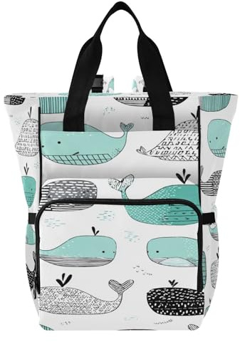 Ttgoth Sac à dos à langer étanche avec porte-biberons isothermes, sac à dos de voyage multi-poches avec sangles de poussette pour maman et papa