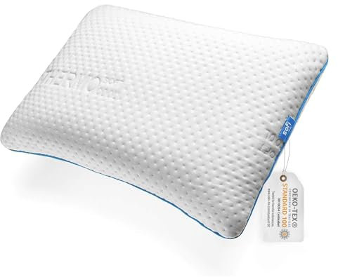 sofi Rückenschläferkissen – Ergonomisches Nackenstützkissen aus Memory Foam – Orthopädisches Kopfkissen gegen Nackenschmerzen – Visco-Kopfkissen für Rückenschläfer