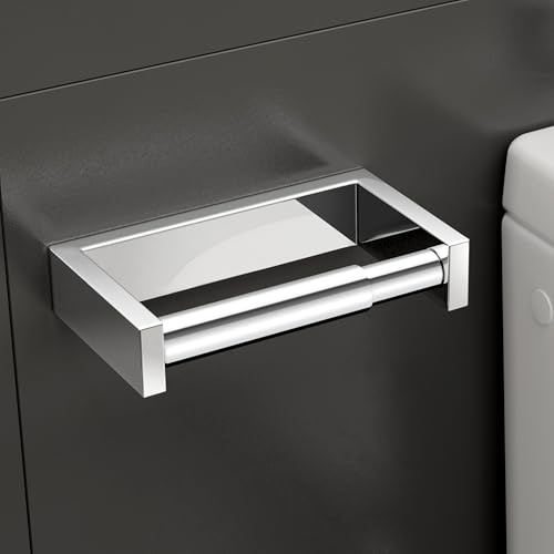 KES All Metal Toilet Roll Holder Wall Mounted Bathroom Toilet Paper Holder Spring Loaded 304 Stainless Steel Loo Roll Holder Rustproof Polished Finish, A23075