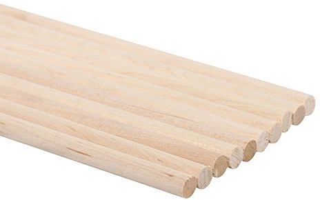 Zerodis 10 stücke 30 cm Lange DIY Holz Handwerk Stöcke Kleine Holzbau Stöcke Bambusstäbe zum Basteln, Bastelstäbe Runder StockFür Handwerk Holzbearbeitung DIY Gebäude