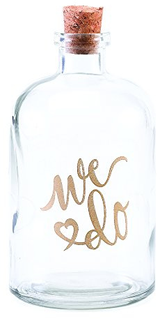 Hortense B. Hewitt - Decanter per cerimonia nuziale con scritta in lingua inglese We Do Sand Ceremony Cilindro o vaso, 14 cm