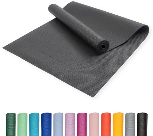 Myga Einsteiger-Yogamatte | Rutschfest & Leicht zu tragen – 4 mm Dicke | Ideal für Yoga, Pilates, Meditation & Fitnessübungen | 173 cm x 61 cm x 4mm