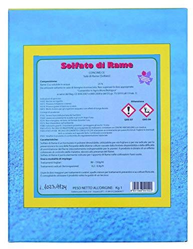 SOLFATO DI RAME KG.1 CONCIME BIOLOGICO IDROSOLUBILE