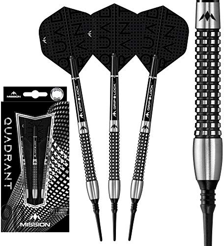 Mission Quadrant Dartpfeile, weiche Spitze, schwarzes Titan