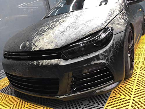 Speedwerk-Motorwear 3D Mystery Camouflage Folie Schwarz Seidenmatt, Car Wrapping Luftkanäle 3m x 1,52m für Pkw