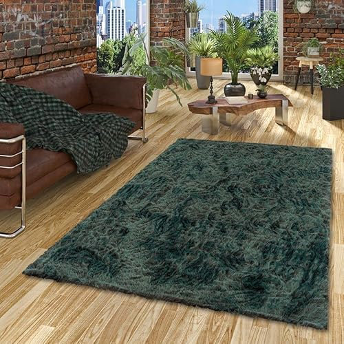 Luxus Super Soft Fellteppich Aspen Petrol Mix in 7 Größen