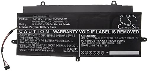 vhbw Batería Recargable reemplaza Toshiba G71C000GG110, P000592540, P000673860, PA5160U-1BRS para Notebook (3300 mAh, 14,8 V, polímero de Litio)