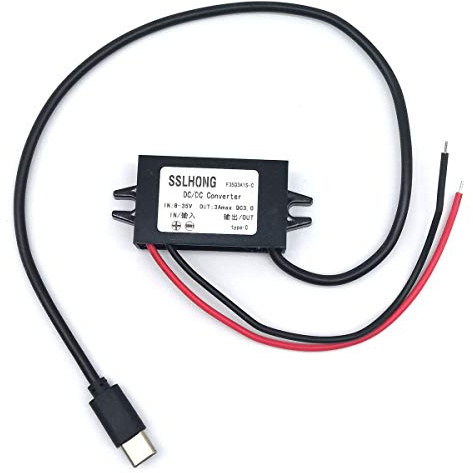 SSLHONG QC3.0 USB C DC DC Converter Buck Module 8-35V 12V/24V to 5V 3A Type C USB Output Step Down Voltage Regulator Charger