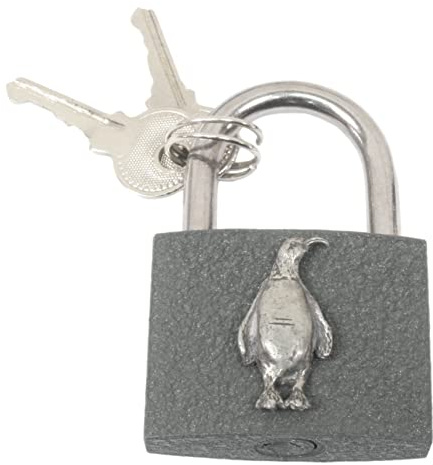 Penguin Engraved Padlock Love Lock Wedding Anniversary Valentines Gift Unity Lock Free Engraving 264