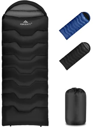 Forceatt Sacco A Pelo Invernale, Da -7 ℃ ~ 20 ℃ (2,4 Kg/210 X 80 Cm) 4 Jahreszeiten Sacchi A Pelo Leggero, Impermeabile E Caldo Per Il Campeggio, I Viaggi E Le Stagioni All'Aperto E Fredde