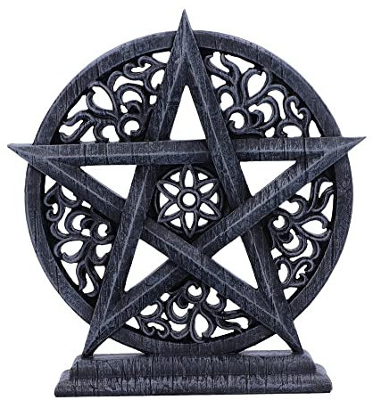 Nemesis Now Twilight Pentagramm-Ornament, Silber, 15,5 cm, Kunstharz