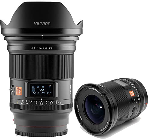 VILTROX AF 16mm F1.8 FE Weitwinkel Objektiv Vollformat Autofokus für Sony E-Mount Kameras A7III A7RIII A7IV A7RIV A9 A7RⅤ a7C a6600 a6500