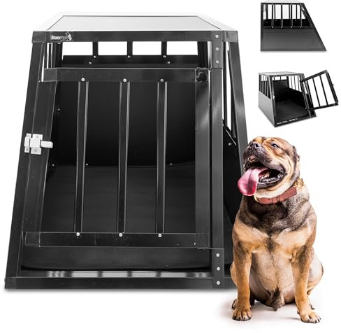 MaxxPet Hundebox Auto Faltbar - 1 Tür - Transportbox Katze & Hund - Hundetransportbox Auto - Hundetragetasche - Reise & Transport für Hunde - 54x69x50 cm