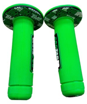 Inovey Poignée De Guidon 22Mm/24Mm pour Moto Poignée De Frein Gel ATV Dirt Bike Poignée en Caoutchouc -Vert -22mm
