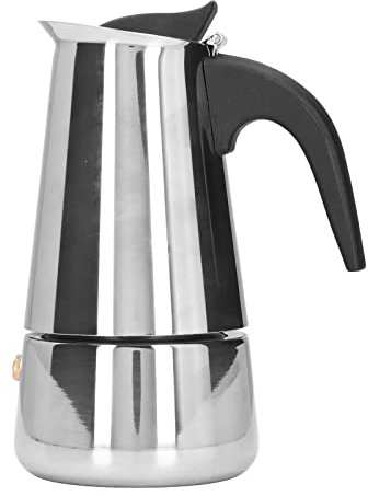 Stovetop Coffee Pot, Stainless Steel Drip Type Classic Italian Coffee Maker Portable Coffee Percolator 4 Cups 6 Cup Camping Coffee Pot(200ML)