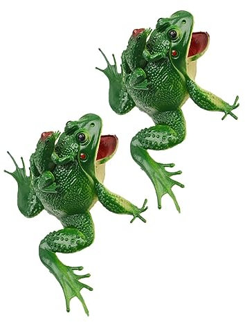 Vaguelly 2stücke Grüne Frösche Simulation Modell Garten Deko Frosch Ornament Kindertag Spielzeug Für Haus Party Material