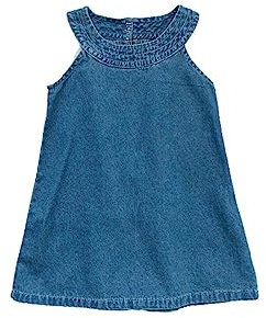 Generisch Mädchen Kleider Bunt Stilvolle Schöne Freizeit Kleinkind Kinder Baby Mädchen Sommer Casual Cowboy Neckholder Kleid Party Prinzessin Kleid Kleidung Mädchen Kleider Hochzeit (Blue, 5-6 Years)