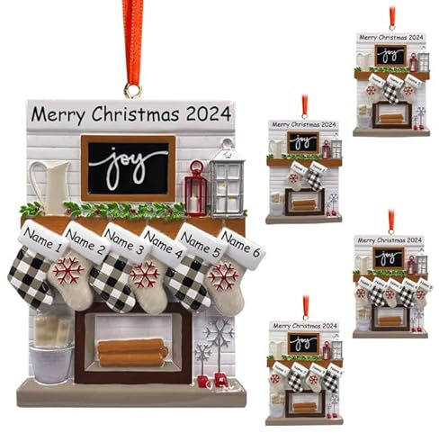 Personalisierte Weihnachtsanhänger mit Name, 2025 Kunstharz Weihnachtsbaumschmuck, Personalisierte Weihnachtskugeln Geschenke für Familienmitglieder, Ehemann, Freunde