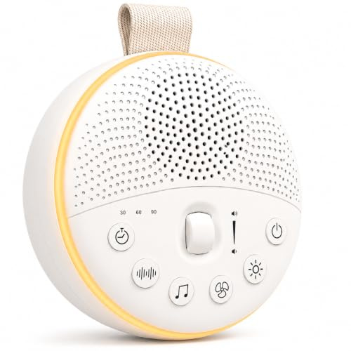 Macchina Rumore Bianco per Dormire – 21 Suoni Rilassanti, Luce Notturna Regolabile, Timer 30/60/90 min, USB-C – Per Neonati, Bambini e Adulti – Portatile