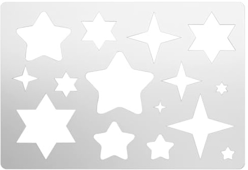 UNICRAFTALE - Plantillas metálicas con corte de estrellas, reutilizables, acero inoxidable, estampado decorativo para hacer pendientes