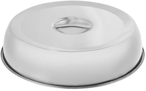 CLISPEED Tapa Para Filetes De Acero Inoxidable 26 Cm Cubierta Protectora De Alimentos Con Mango Ergonómico Para Cocina y Barbacoa