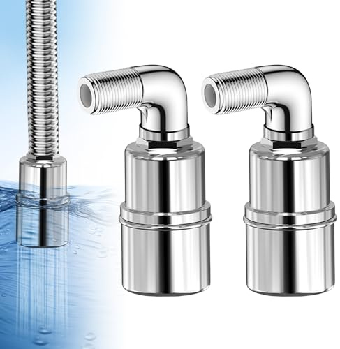 Lot de 2 valves flottantes pour réservoir d'eau de piscine, vanne de contrôle automatique du niveau d'eau 3/4, en acier inoxydable 304, vanne flottante automatique, robinet flotteur d'eau 3/4, pour