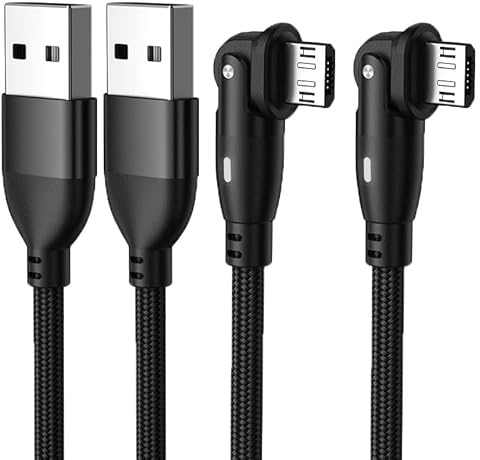Micro USB Kabel, [2Stück 2M] Nylon Ladekabel High Speed Android Handy Ladekabel für Samsung Galaxy S7/ S6/ S4/ J7/ J5/ Note 5, Huawei P Smart, Redmi, Nokia, Kindle, Wiko (2m*2)