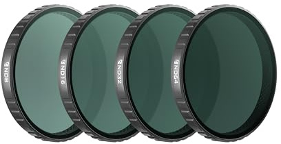 Freewell ND8, ND16, ND32, ND64 Standard Day Filter Set for DJI Osmo Action 6 – Essential for Daylight Filming