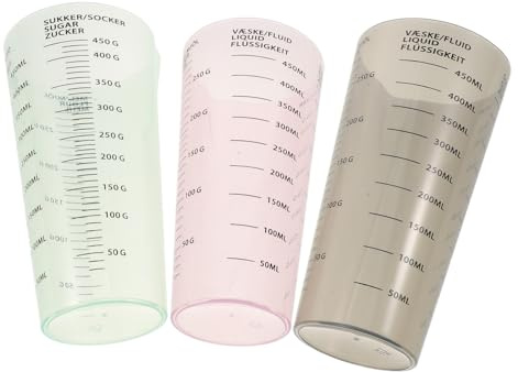 CLISPEED Misurino per Detersivo Liquido e Ammorbidente Trasparente con Scala Graduata, Bicchieri Dosatori in Plastica Infrangibile Set da 3 Pezzi per Lavatrice e Bucato, Dosaggio