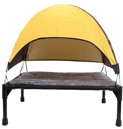 TIKATARER Förhöjd Hundsäng Utomhus, Svalkande Hundsäng Som Andas, Upphöjt Hundtält med Kapell, Perfekt för Camping och Strand