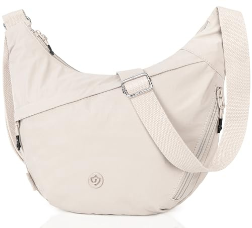 JUYANO Borsa Donna Piccola Borse da Donna in Nylon Impermeabile Borsa a Mezzaluna con Multitasche, Crossbody Bag con Tracolla Regolabile per Uscire Fare Shopping Viaggiare Lavorare Sport