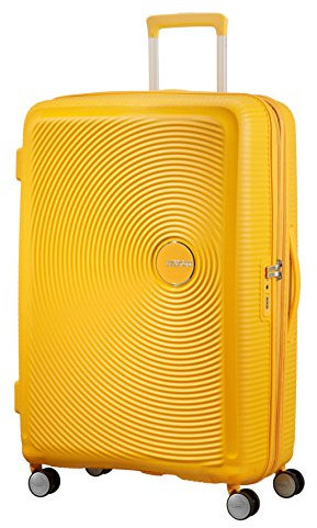 American Tourister Soundbox - Spinner L Erweiterbar Koffer, 77 cm, 97/110 L, Gelb (Golden Yellow)