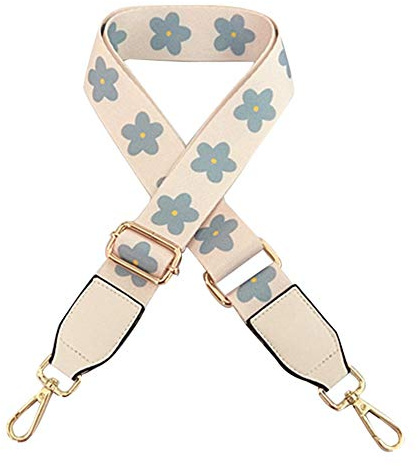 Asudaro 80-130cm Taschengurt Damen Universal Trageriemen Blumen Schultergurt Einstellbar Gürtel Langer Umhängegurt für Crossbody Umhängetaschen Geldbörsen Handtaschen DIY Tasche Zubehör