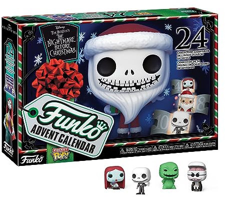 Funko Advent Calendar: the Nightmare Before Christmas - Jack Skellington - (the Nightmare Before Christmas) - Disney: the Nightmare Before Christmas - 24 Days Of Surprise - Mystery Box - Gift Idea