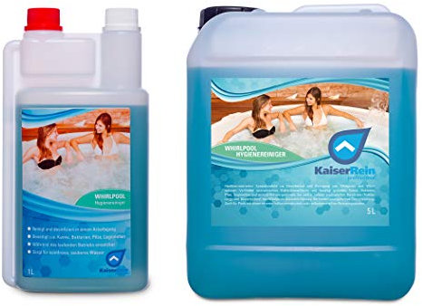 KaiserRein 1 L und 5 L Whirlpool Desinfektionsmittel für die zuverlässige Wasserpflege I Whirlpool Reiniger Desinfektion I Whirlpoolreiniger, Poolreiniger