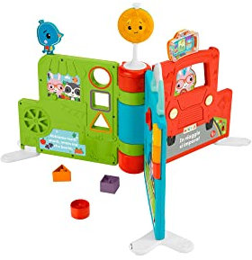 Fisher-Price - Libro Gigante delle Attività 2-in-1, Giocattolo Elettronico Didattico Edizione Italiana, Giocattolo per Bambini 6-36 Mesi, HCL05