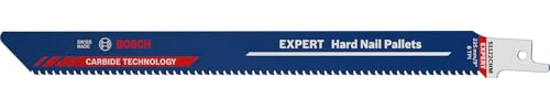 Bosch 10x EXPERT S1122CHM Hard Nail Pallets Säbelsägeblatt, 10-tlg. | für Holz mit zähem Metall, Holz mit harten Nägeln, Länge 225 mm, Professional Zubehör Säbelsäge