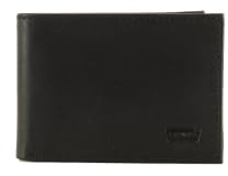 Levi's Batwing Bifold ID, Accesorio de Viaje- Billetera Plegable Hombre, Negro (Regular Black), Talla Única