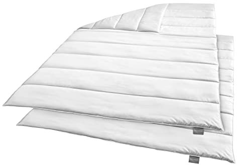 Traumnacht Green Bettdeckenset - zwei Ganzjahresbettdecken 135x200 cm, nachhaltiges Steppbett mit Bezug aus Microfaser, produziert nach deutschem Qualitätsstandard